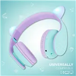 PowerLocus P2 Kids Headphones purple/turquoise with Ears
