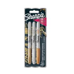 1x3 Sharpie Metallic Marker F oro/argento/bronzo