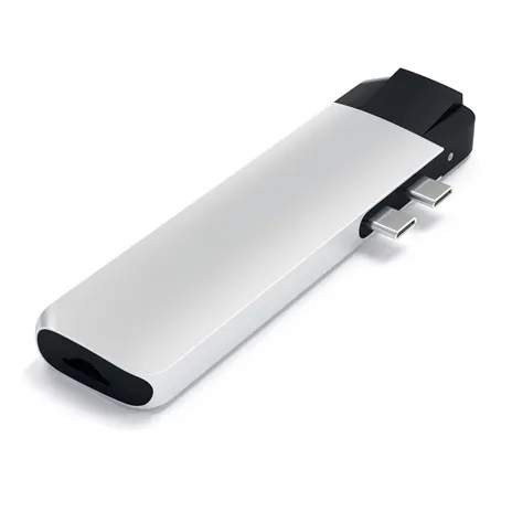 Satechi Type-C Pro Hub With Ethernet & 4K HDMI argento