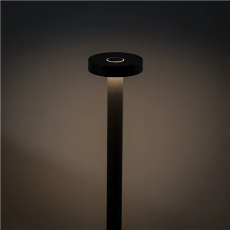 Sompex BORO nero lampada da terra a batt.