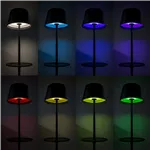 Sompex GARCON nero lampada da pavimento a batt.