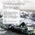 GP torcia frontale multifunz. 600 Lumen+18650  260GPACTCH35000