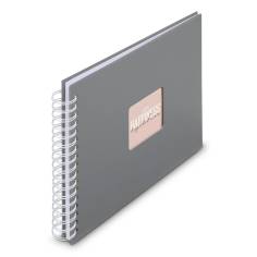 Hama  Fine Art  spirale grigio 28x24 50 pagine bianche  9837