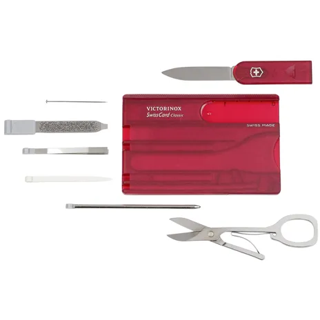 Victorinox SWISSCARD rosso trasparente