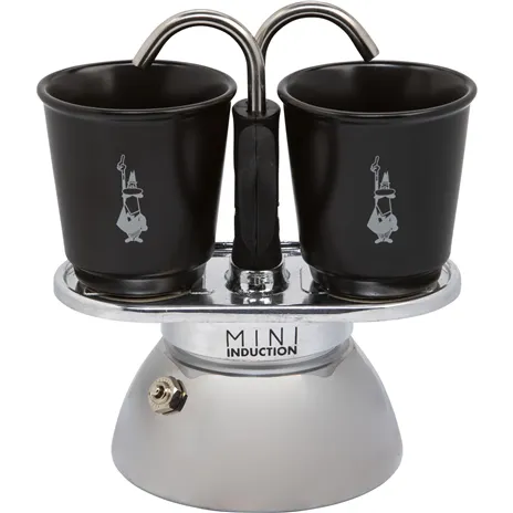 Bialetti Mini Express Induction con 2 tazze nero