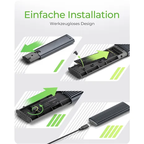 ICY BOX IB-1808MCT-CU31 USB-C M.2 NVMe & SATA SSD alloggiam.