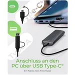 ICY BOX IB-1808MCT-CU31 USB-C M.2 NVMe & SATA SSD alloggiam.