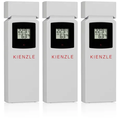 KIENZLE Radio DCF Weather Station with 3 outdoor sensors