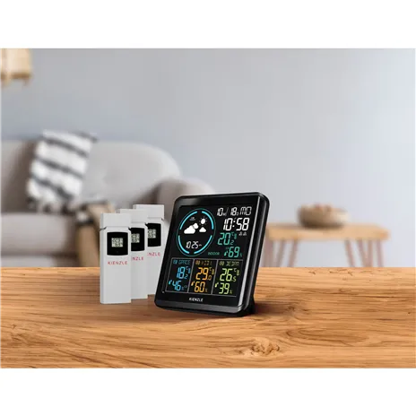 KIENZLE Radio DCF Weather Station with 3 outdoor sensors