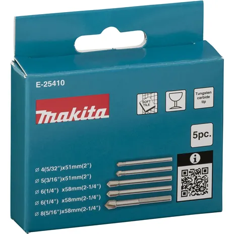 Makita  E-25410 Glas-/Fliesenbohrer-Set 5-tlg.