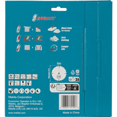 Makita  B-57336-2 EFFICUT Lama segh.dir.165x20x56Z