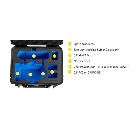 B&W drone.case PP.66 schwarz für DJI Mini 5