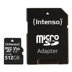 Intenso microSDXC          512GB C10 UHS-I Professional + adatt.