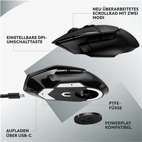 Logitech G502 X Lightspeed nero