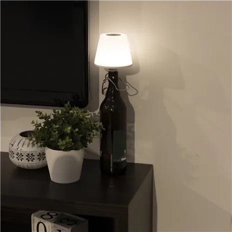 REV LED lampada bottiglia con batt. Lamprusco bianco/caldo