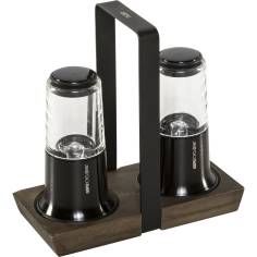 Gefu X-plosion Salz- Pfeffermühl en-Set 11 cm Schwarz