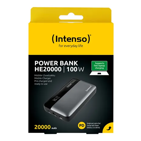 Intenso Powerbank HE20000   grau 20000 mAh  Ladeleistung 100 Watt