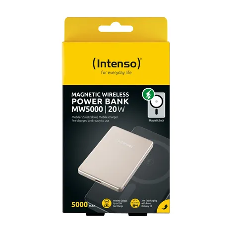 Intenso Powerbank MW5000 champa. 5000 mAh magnetic wireless