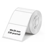 Olympia Etikettenrolle 40 mm x 30 mm weiß (230 Stück)