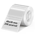 Olympia Etikettenrolle 40 mm x 30 mm transp.(230 Stück)