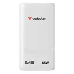 Verbatim Fold n Go GaN Charger 65W 2xUSB C weiß klappb.St.32355