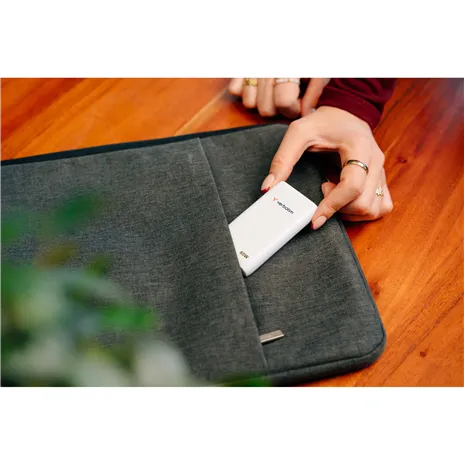 Verbatim Fold n Go GaN Charger 65W 2xUSB C weiß klappb.St.32355