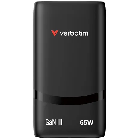 Verbatim Fold n Go GaN Charger 65W 2xUSB C schw.klappb.St.32354