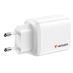 Verbatim Essentials GaN Charger 65W 2xUSB-C/1xUSB-A weiß   32353