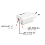 Verbatim Essentials GaN Charger 65W 2xUSB-C/1xUSB-A weiß   32353