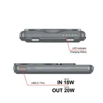 Verbatim Charge´n´Go 2C  5000mAh magn. PB grig.incl.2 cavo 32251