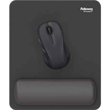 Fellowes Breyta tappetino mouse nero con poggiapolsi