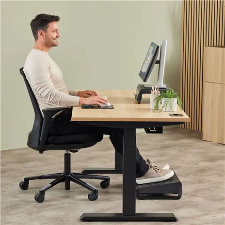 Fellowes Breyta tappetino mouse nero con poggiapolsi