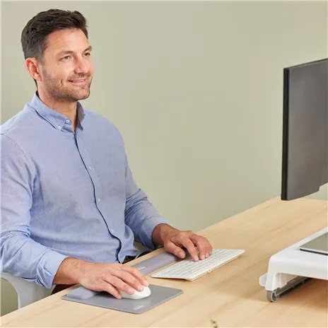 Fellowes Breyta mousepad grigio con poggiapolsi