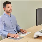 Fellowes Breyta mousepad grigio con poggiapolsi