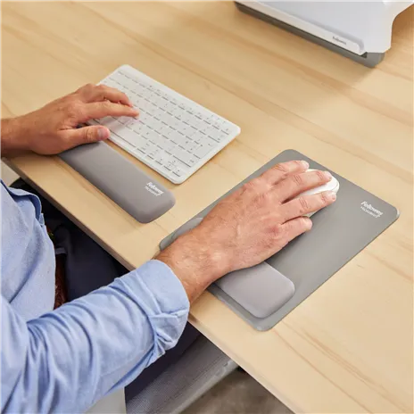 Fellowes Breyta mousepad grigio con poggiapolsi