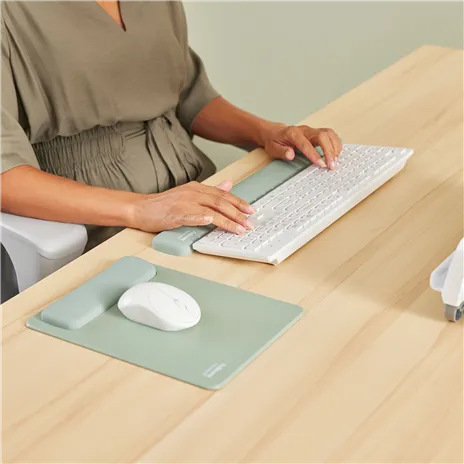 Fellowes Breyta XL mousepad verde salvia con poggiapolsi