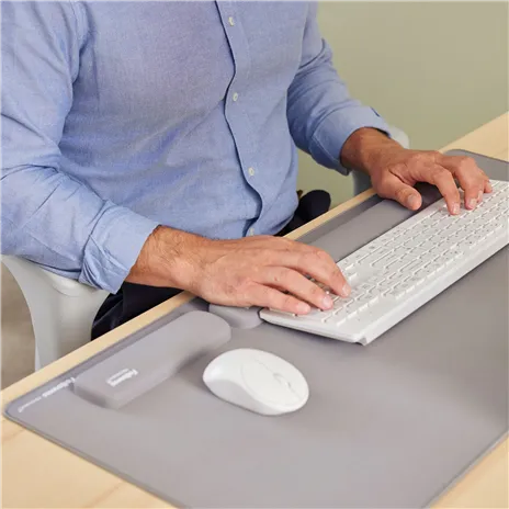 Fellowes Breyta grigio poggiapolsi da tastiera 47 cm