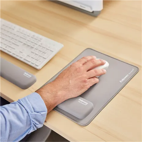 Fellowes Breyta grigio poggiapolsi da tastiera 47 cm