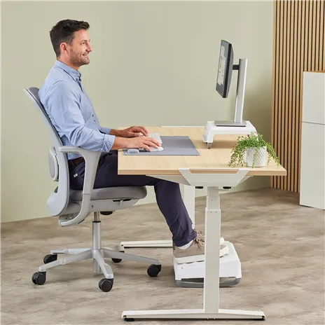 Fellowes Breyta grigio poggiapolsi da tastiera 47 cm