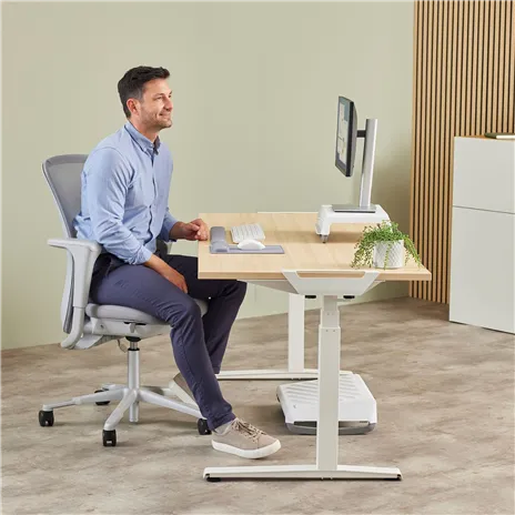 Fellowes Breyta grigio poggiapolsi da tastiera 47 cm