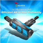 ADATA SSD esterno SC740      2TB Plug&Go blu 1050/1000 MIL.STD