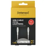 Intenso cavo-USB C315L Nylon 1,5m bian. USB-C / Lightning 60W