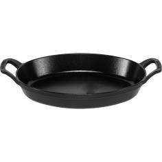 Staub Specialities Auflaufform Gussweisen, schwarz 28 cm oval