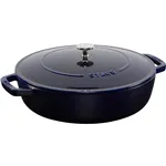 Staub Bräter Chistera 28 cm dunkelblau, Gusseisen