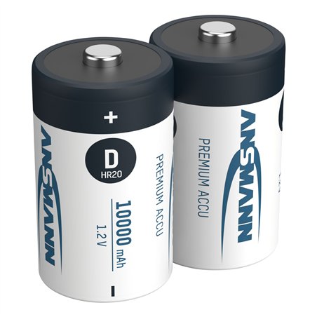 1x2 Ansmann NiMH batteria 10000 Mono D 9300 mAh