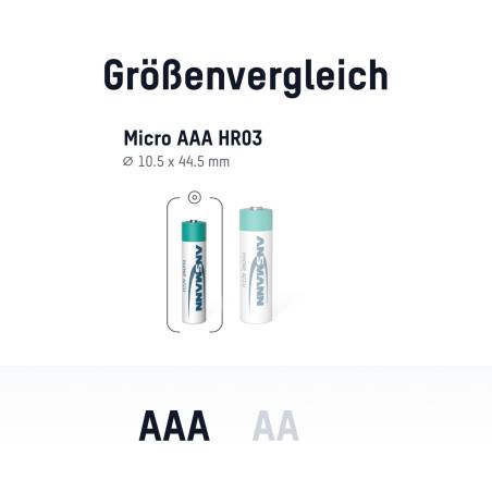 1x2 Ansmann maxE NiMH batteria Micro AAA 800 mAh DECT PHONE