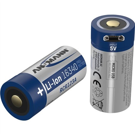 Ansmann 16340 Li-Ion batt.850mAh 3,6V Micro USB ingr. 1300-0015