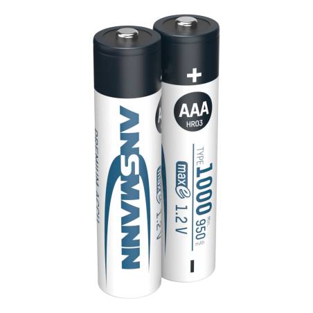 12x2 Ansmann NiMH batt. 1000 Micro AAA 950 mAh