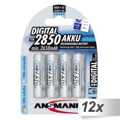 12x4 Ansmann NiMH batt. 2850 Mignon AA 2650 mAh DIGITAL