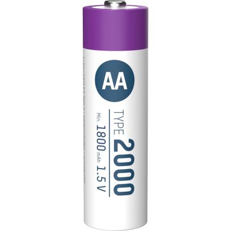 1x4 Ansmann Lithium batt. Mignon AA 1800mAh + cavo ric. 1312-0036